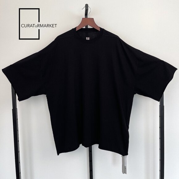 Rick Owens Other - Rick Owens: OS Tommy Tee Black Organic Cotton One Size FW24 Porterville